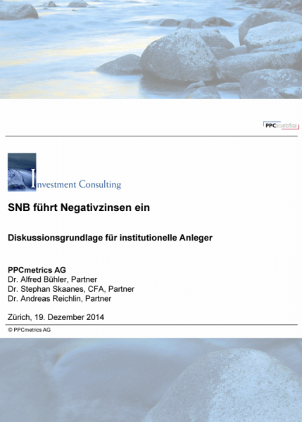 SNB führt Negativzinsen ein